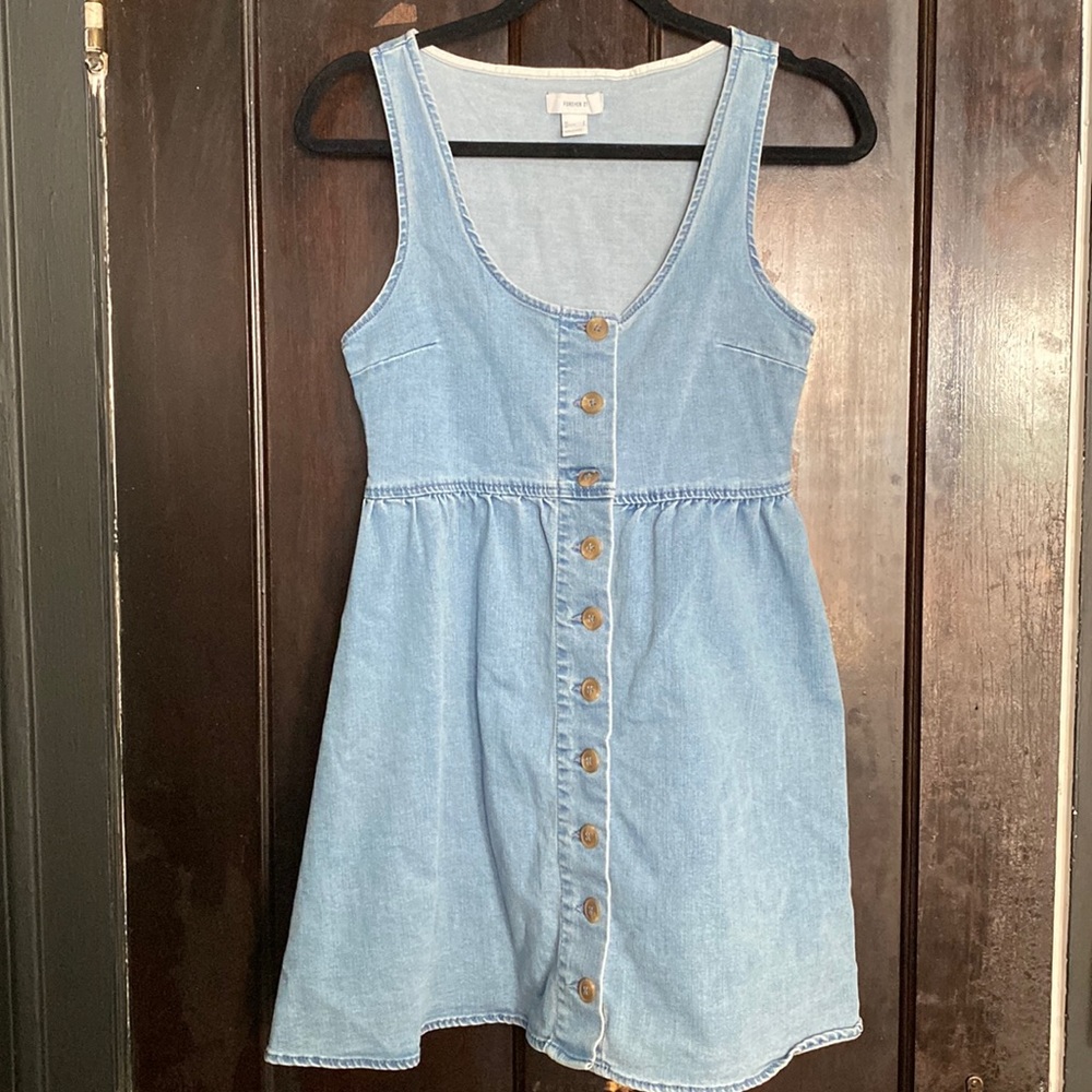 Forever 21 denim babydoll dress size small